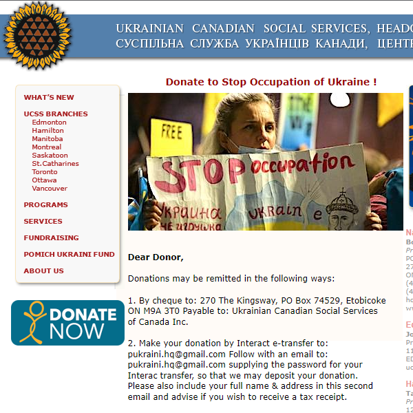 Ukrainian Canadian Social Services Headquarters - Ukrainian organization in Etobicoke ON